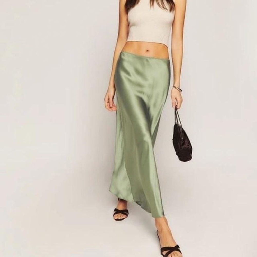 Reformation Layla Silk Skirt